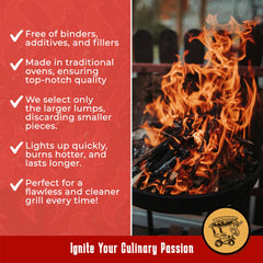 FireForge Cooking 100% Natural Lump Charcoal (8 KGS / 17.8 LBS)